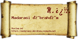 Madarasi Ábrahám névjegykártya